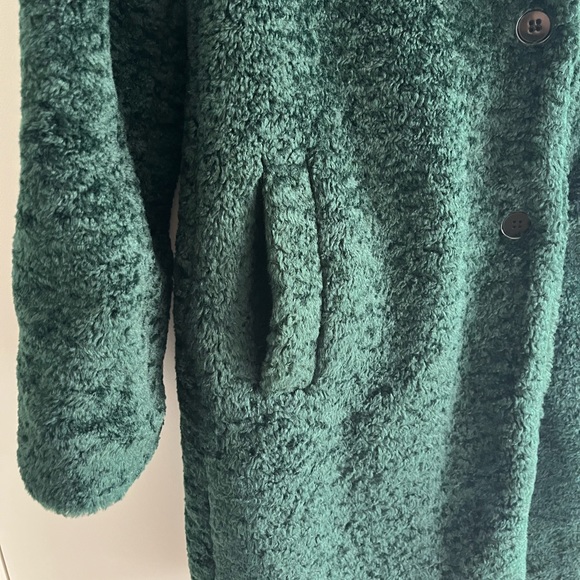 Green Teddy Coat - Picture 2 of 4